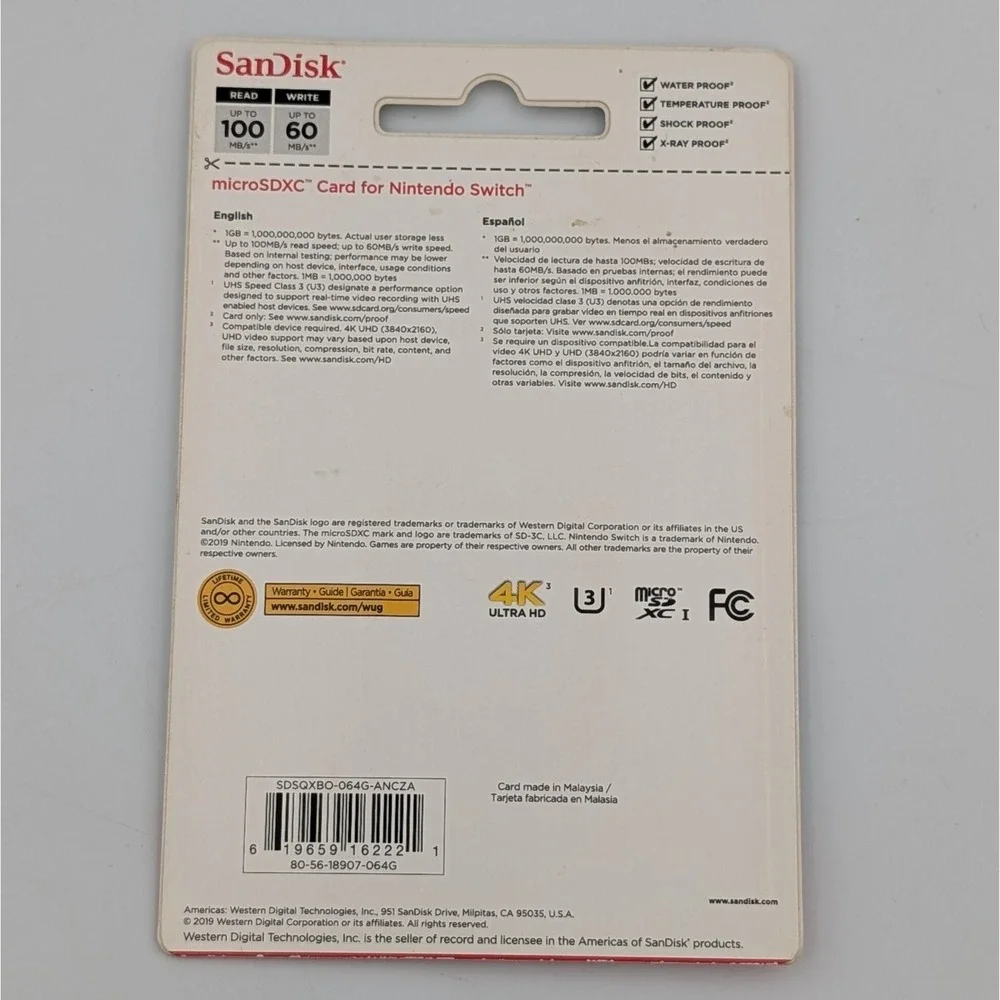 SanDisk 64GB Nintendo Switch MicroSDXC Memory Card Zelda Link Edition High Speed